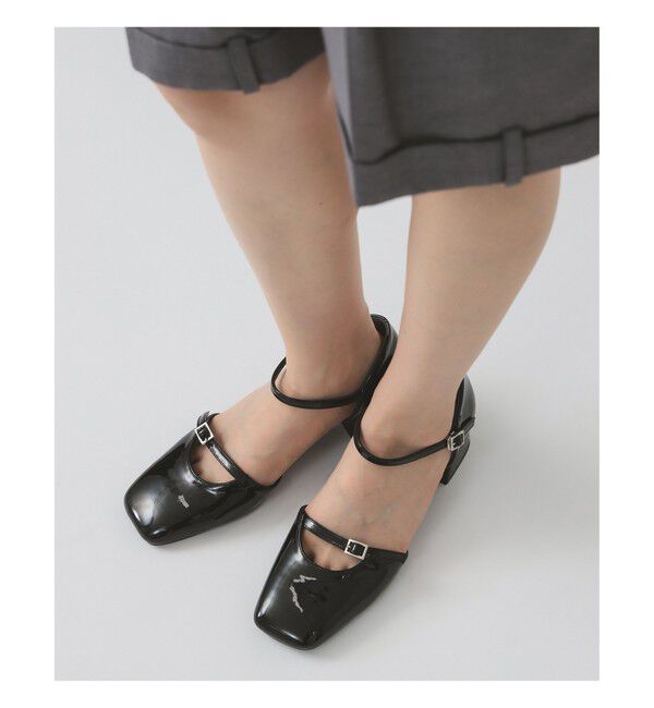 Ray BEAMS 「ストラップ ベルト パンプス」|パンプス|BLACK