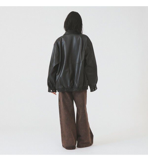 Ray BEAMS 「フェイクレザー フライト ジャケット」|ブルゾン・スタジャン|