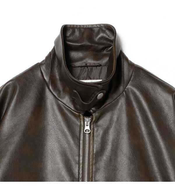 Ray BEAMS 「フェイクレザー フライト ジャケット」|ブルゾン・スタジャン|