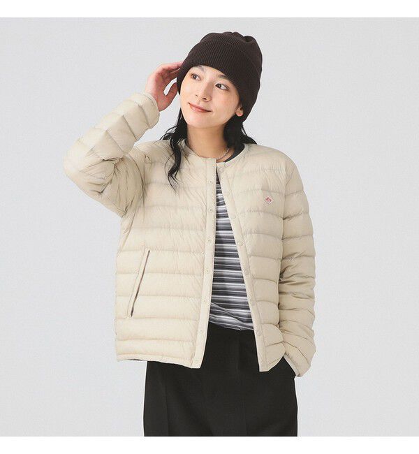 Ray BEAMS 「DANTON / インナー ダウン クルーネック ジャケット 25FW」|ブルゾン・スタジャン|OYSTER WHITE