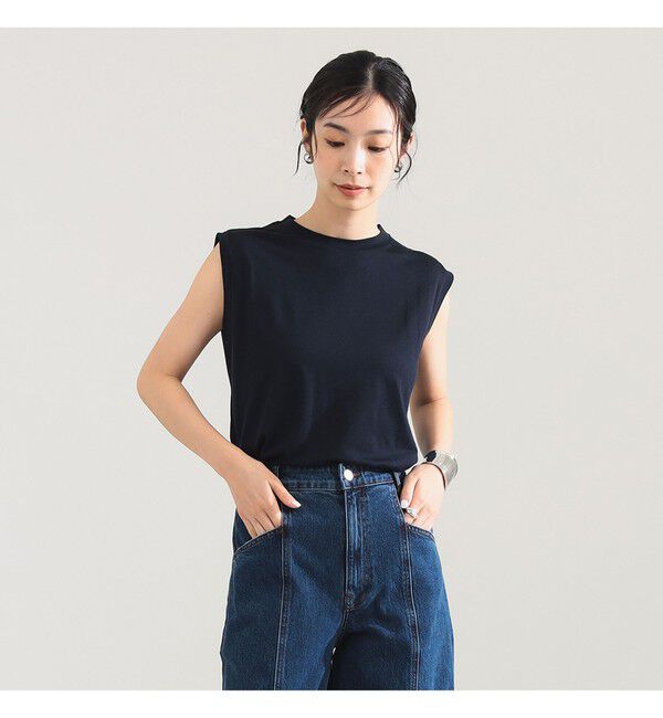 Demi-Luxe BEAMS 「ウォッシャブル ウール ノースリーブ Tシャツ」|Tシャツ・カットソー|
