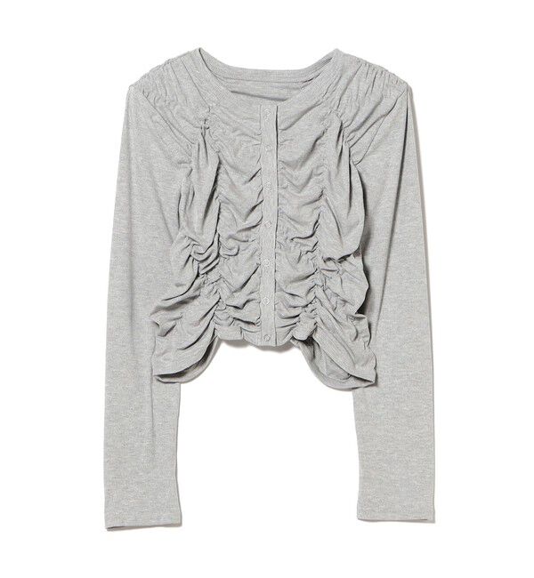 Ray BEAMS 「リブ シャーリング カーディガン」|カーディガン|