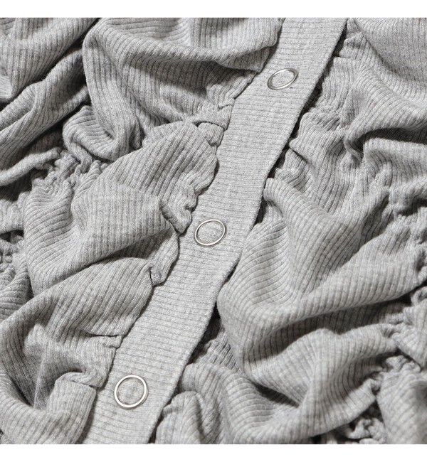 Ray BEAMS 「リブ シャーリング カーディガン」|カーディガン|