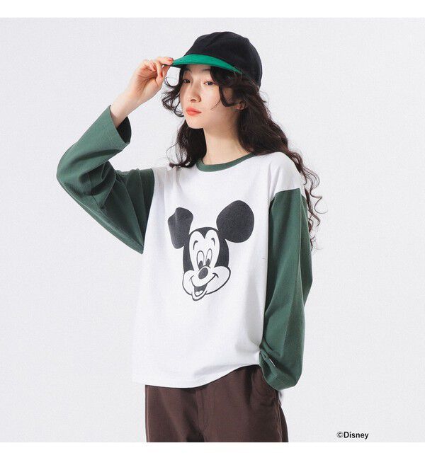 BEAMSBOY「【別注】Champion / ミッキーマウス / フットボール Tシャツ」|Tシャツ・カットソー|D.GRN