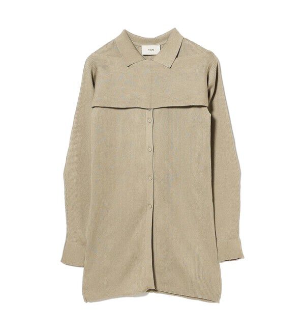Demi-Luxe BEAMS 「TAN / 2ピース リブ カーディガン」|ニット・セーター|KHAKI_BEIGE