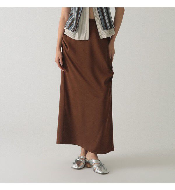 Ray BEAMS 「サテン ドレープ スカート」|スカート|BROWN