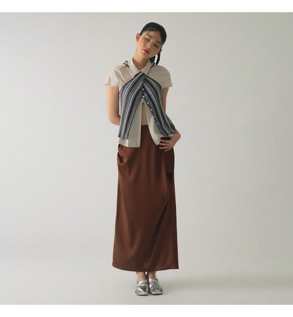 Ray BEAMS 「サテン ドレープ スカート」|スカート|