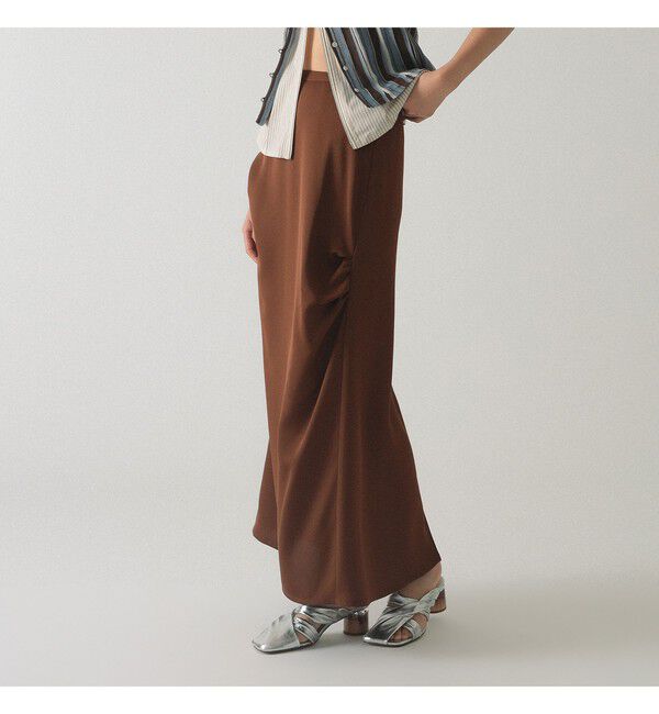 Ray BEAMS 「サテン ドレープ スカート」|スカート|