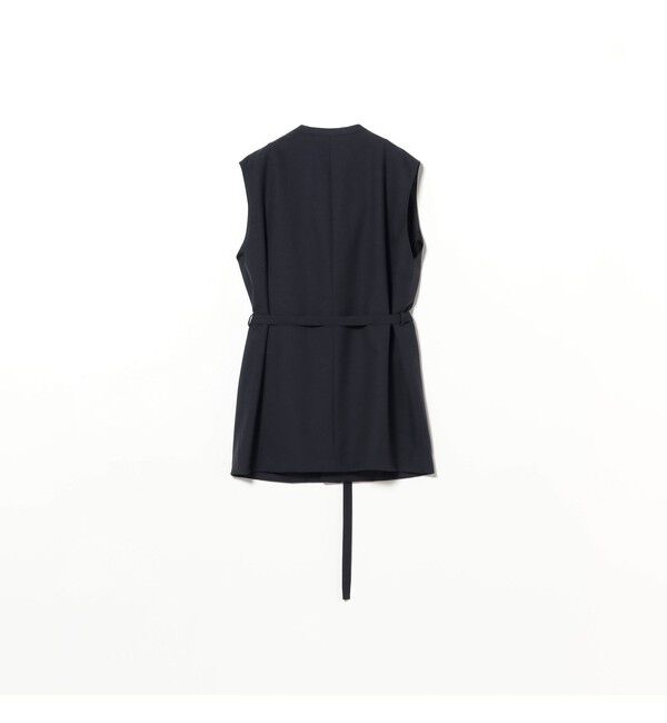 Demi-Luxe BEAMS 「【別注】ATON / ウールトロピカル ノーカラー ジレ」|ベスト・ジレ|