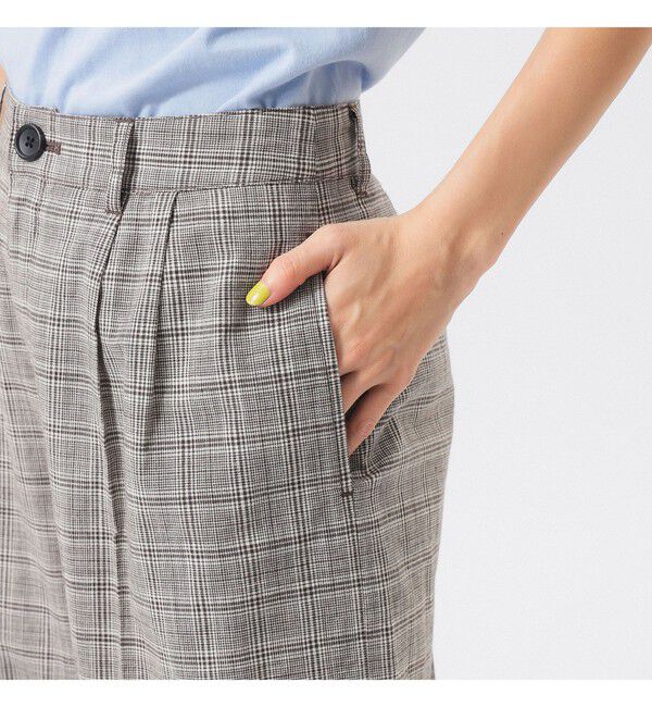 BEAMSBOY「チェック スラックス ＜オフィスカジュアル / セットアップ対応 / オンオフ兼用＞」|チノ|