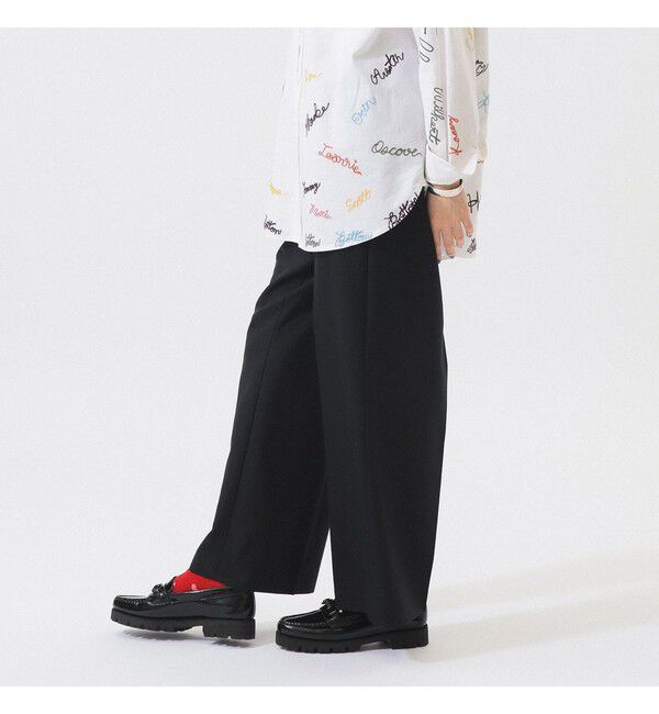 BEAMSBOY「ティーダブ ワイド スラックス」|チノ|