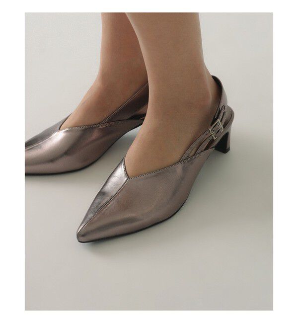 Ray BEAMS 「2ベルト ミュール」|パンプス|BROWN_METALLIC