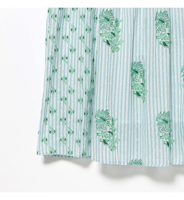 Demi-Luxe BEAMS 「ne Quittez pas / コットンジャカード リリープリント シャーリング ワンピース」|ワンピース|