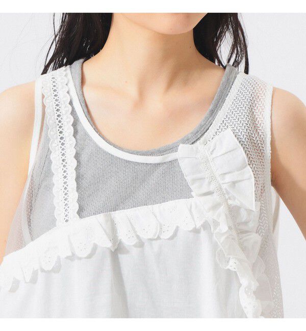 BEAMSBOY「【別注】TORI-TO / コラージュ ノースリーブ シャツ」|シャツ・ブラウス|