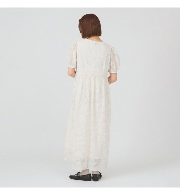 Ray BEAMS 「ジャガード パフスリーブ ワンピース」|ワンピース|