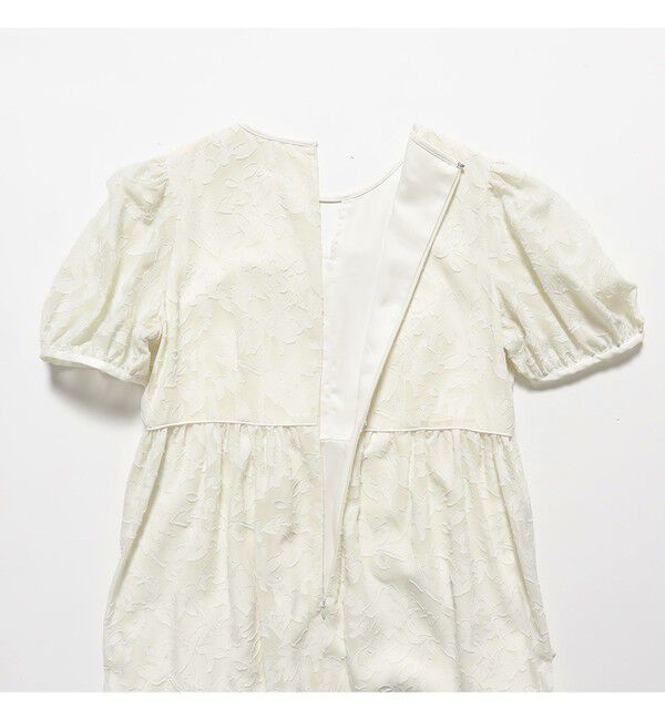 Ray BEAMS 「ジャガード パフスリーブ ワンピース」|ワンピース|