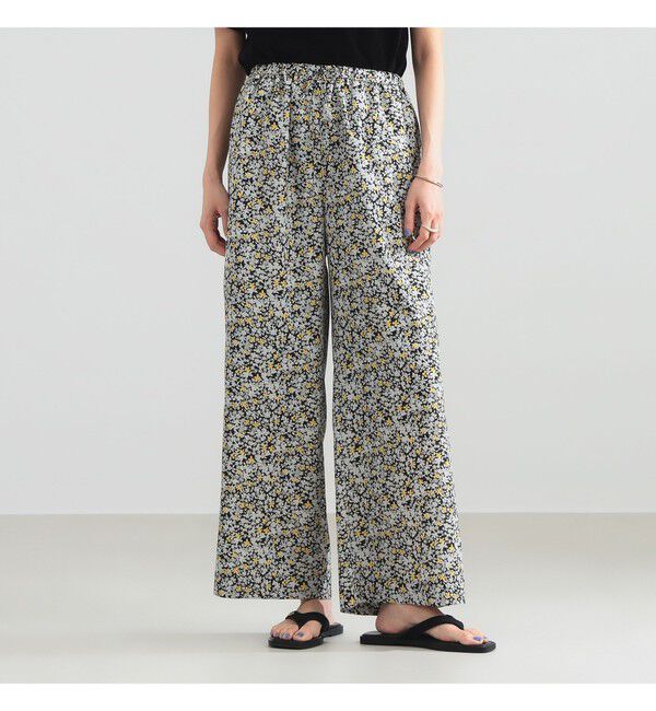 Demi-Luxe BEAMS 「プチフラワー プリント イージーパンツ」|チノ|YELLOW系