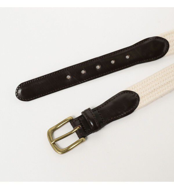 BEAMS PLUS「Leather Tab Cotton Belt」|ベルト|