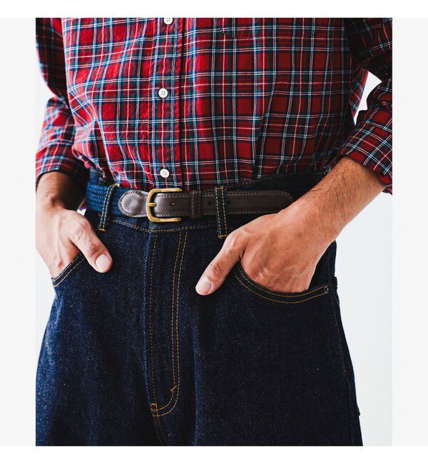 BEAMS PLUS「Leather Tab Cotton Belt」|ベルト|