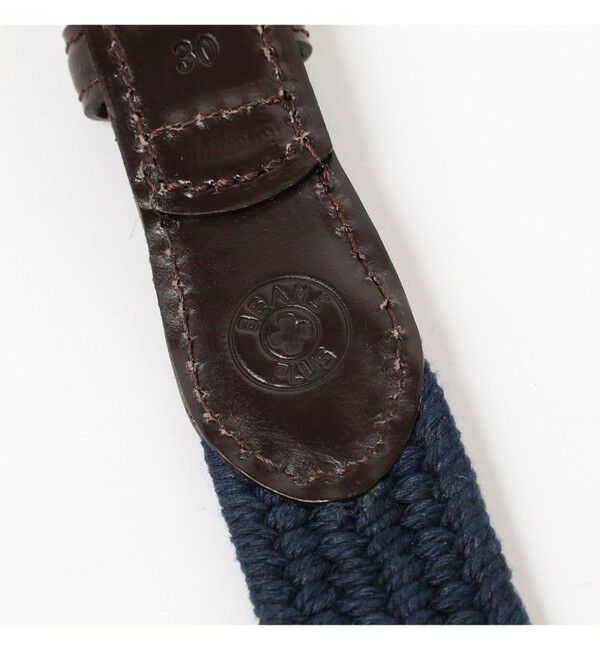 BEAMS PLUS「Leather Tab Cotton Belt」|ベルト|