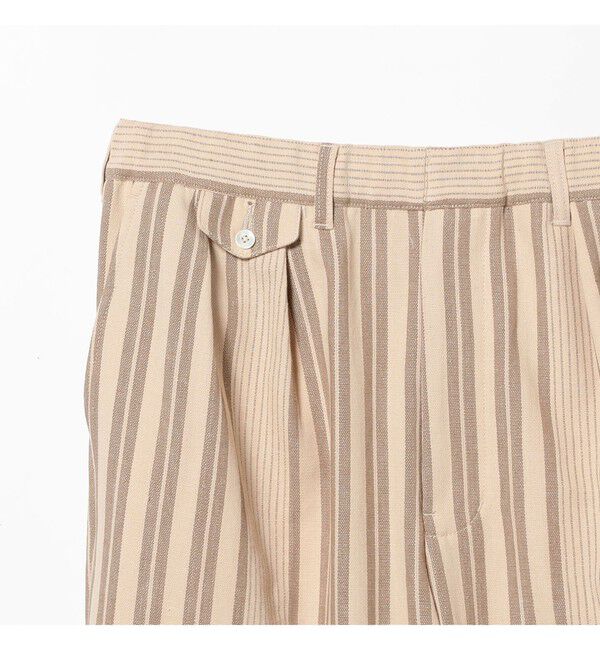BEAMS PLUS「2 Pleats Relax Trousers Indian Oxford Stripe」|チノ|