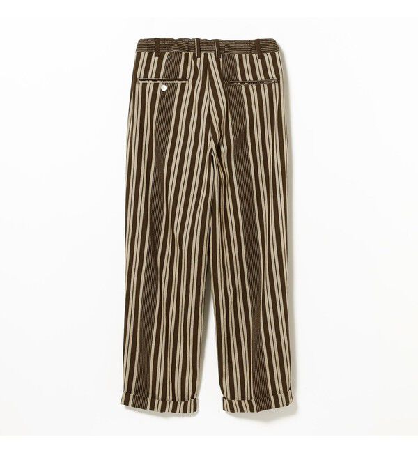 BEAMS PLUS「2 Pleats Relax Trousers Indian Oxford Stripe」|チノ|