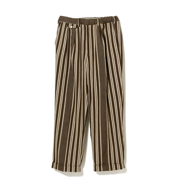 BEAMS PLUS「2 Pleats Relax Trousers Indian Oxford Stripe」|チノ|