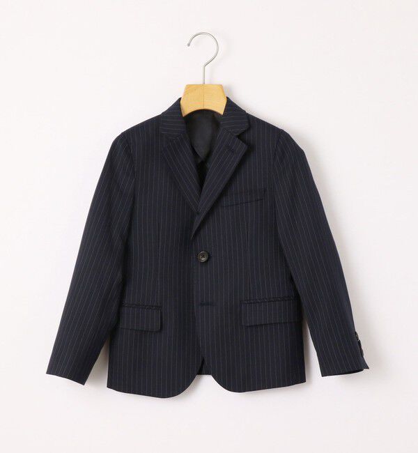 SHIPS KIDS「SHIPS KIDS:100～130cm / セレモニー ストライプ ジャケット」|テーラードジャケット|