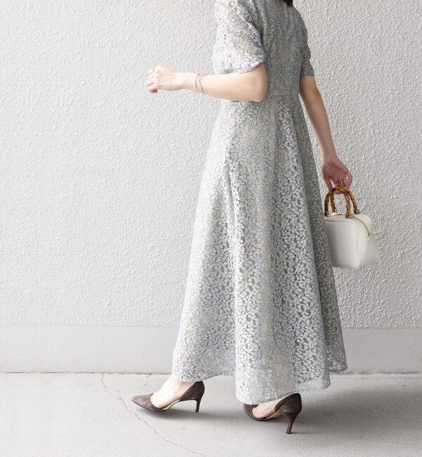 SHIPS for women「【SHIPS別注】kaene:コードレース ワンピース（セレモニー対応可）」|ワンピース|