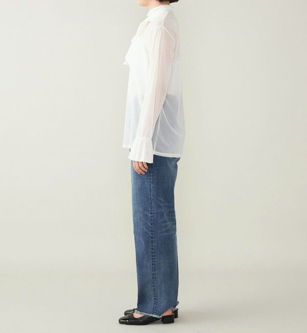 quaranciel「quaranciel:〈洗濯機可能〉チュール シアー ボウタイ プルオーバー」|Tシャツ・カットソー|