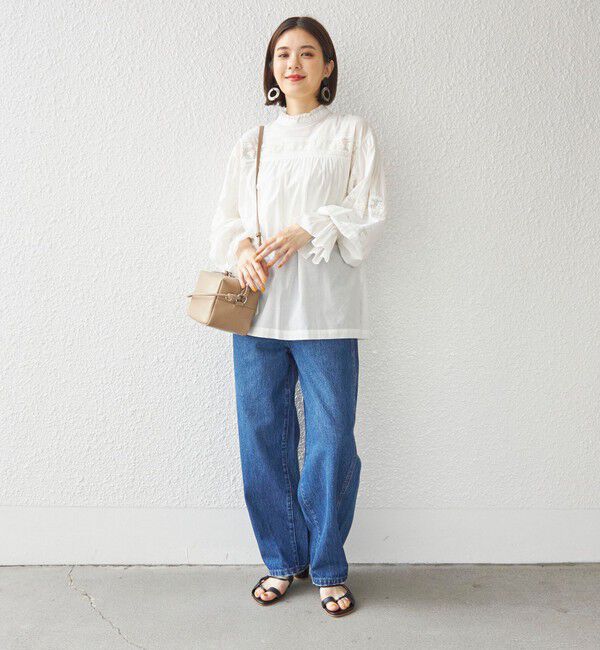 SHIPS for women「〈手洗い可能〉綿 ピコレース デザイン ブラウス ◇」|シャツ・ブラウス|