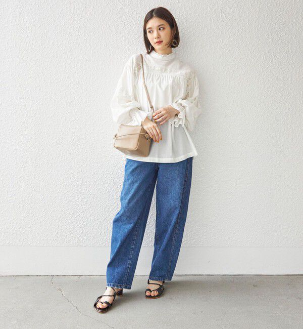 SHIPS for women「〈手洗い可能〉綿 ピコレース デザイン ブラウス ◇」|シャツ・ブラウス|