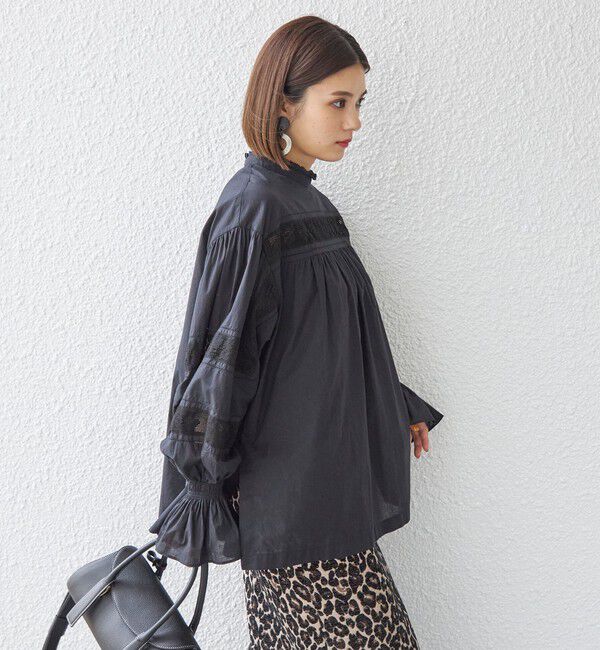 SHIPS for women「〈手洗い可能〉綿 ピコレース デザイン ブラウス ◇」|シャツ・ブラウス|