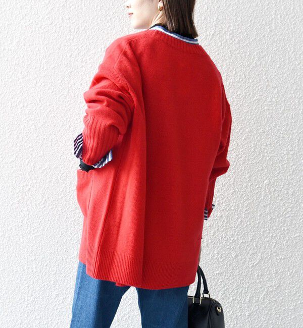 SHIPS any「SHIPS any: AQUA カシミヤ ミックス Vネック ニット カーディガン」|カーディガン|