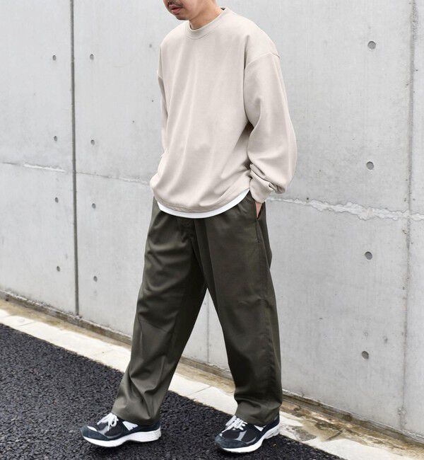 SHIPS any「SHIPS any: 〈洗濯機可能〉フェイクスエード (ポリエステル) / レイヤード クルーネック プルオーバー◇」|スウェット・ジャージ|