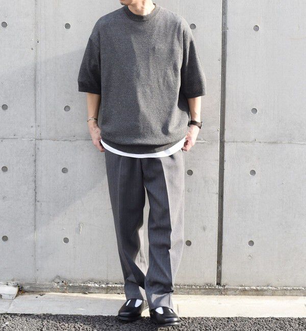 SHIPS any「SHIPS any: 〈手洗い可能〉リネンミックス サマーニット リラックス シアー Tシャツ◇」|Tシャツ・カットソー|