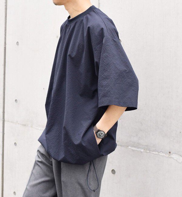 SHIPS any「SHIPS any: 〈撥水・軽量〉SOLOTEX(R) シアサッカー スピンドル Tシャツ◆」|Tシャツ・カットソー|