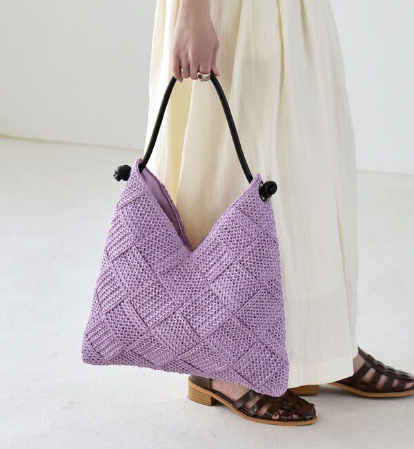 quaranciel「quaranciel: ワンハンドル Vカット メッシュ バッグ（A4対応）」|トートバッグ|