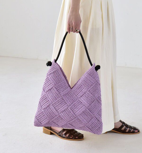 quaranciel「quaranciel: ワンハンドル Vカット メッシュ バッグ（A4対応）」|トートバッグ|