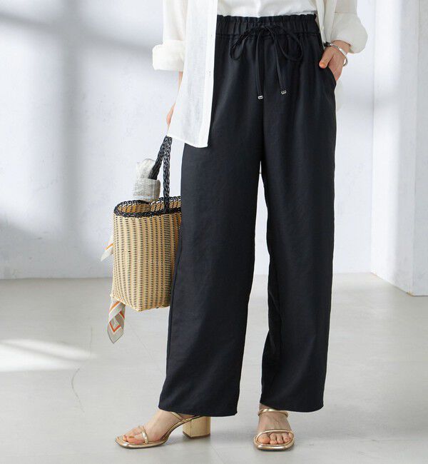SHIPS for women「《一部追加予約》〈吸水速乾 / 防しわ / 接触冷感 / 手洗い可能〉ツイル ドロスト パンツ」|その他|