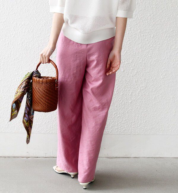 SHIPS for women「《一部追加予約》〈吸水速乾 / 防しわ / 接触冷感 / 手洗い可能〉ツイル ドロスト パンツ」|その他|