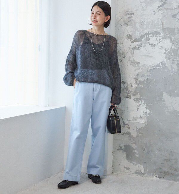 SHIPS for women「【SHIPS別注】Odub:〈洗濯機可能〉ワイド チノ パンツ」|チノ|