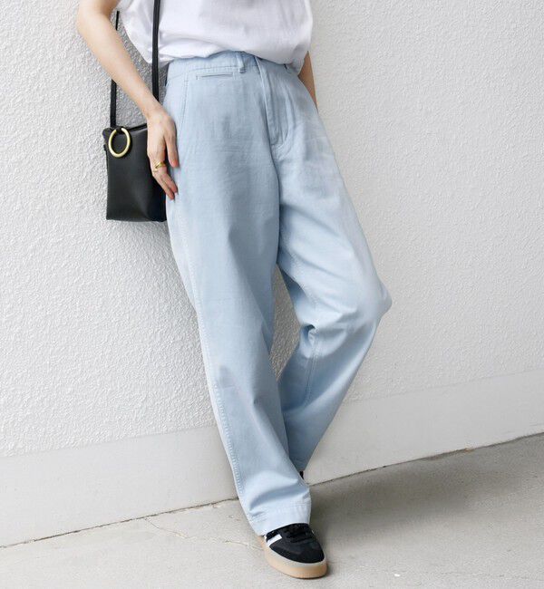 SHIPS for women「【SHIPS別注】Odub:〈洗濯機可能〉ワイド チノ パンツ」|チノ|