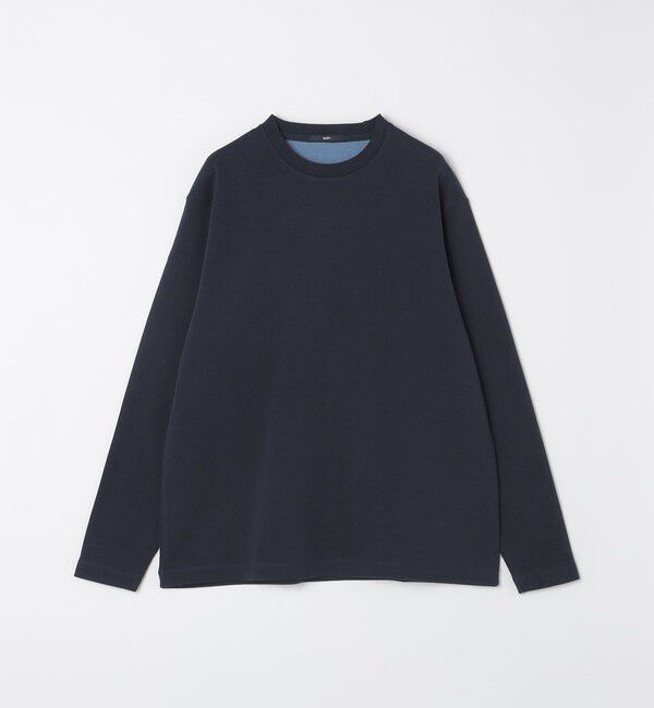 SHIPS「SHIPS: 鹿の子 ダブルフェイス クルーネック ロングスリーブ Tシャツ (ロンT)」|Tシャツ・カットソー|