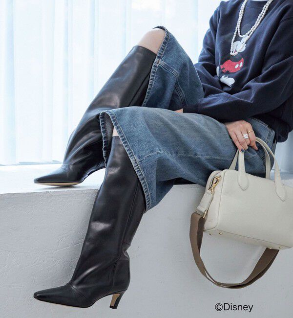 SHIPS for women「CORSO ROMA:LONG BOOTS」|ロングブーツ|ブラック