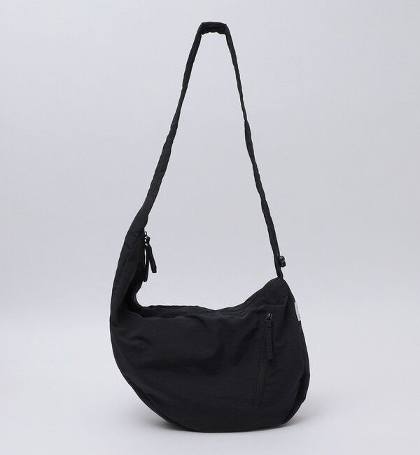 SHIPS「City Ambient Products: クランプル ムーン ギャザーショルダー バッグ」|ショルダー・メッセンジャー|ブラック