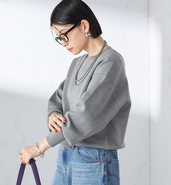 SHIPS for women「〈手洗い可能〉スムース ニット ガゼット プルオーバー」|ニット・セーター|