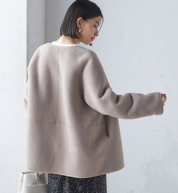 SHIPS for women「〈手洗い可能〉リバーシブル ボア &times; フリース ブルゾン」|ブルゾン・スタジャン|