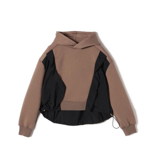 SHIPS for women「【WEB限定】〈手洗い可能〉ダンボール タフタ コンビ フーディ」|パーカー|