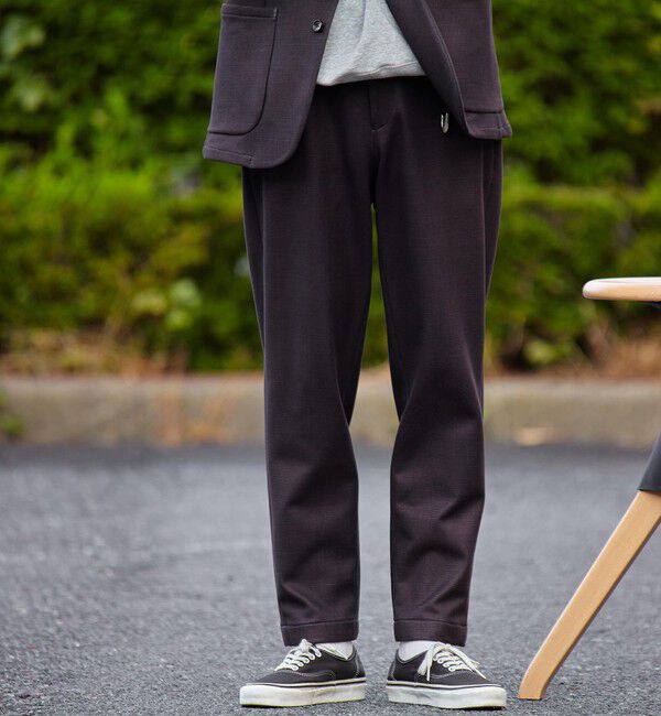 SHIPS「SHIPS: 〈セットアップ対応〉ダウンファブリック イージー パンツ」|チノ|ブラウン